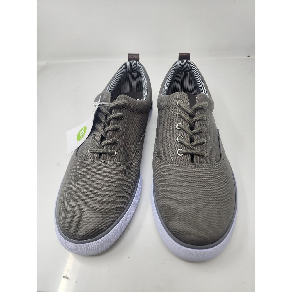 Goodfellow & Co Mens Canvas Sneakers Grey Cotton Casual Size 10.5